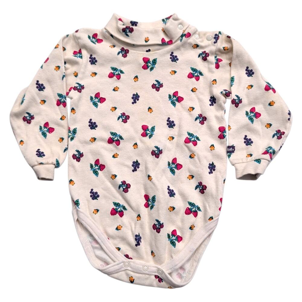 90s Youth Baby B'Gosh Turtle Neck with AOP Fruit One-piece